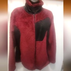 Columbia  fuzzy jacket burgundy black Women's M